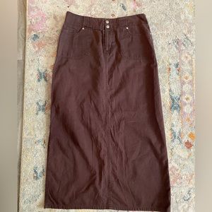 Cato size 8 brown denim / khaki skirt
